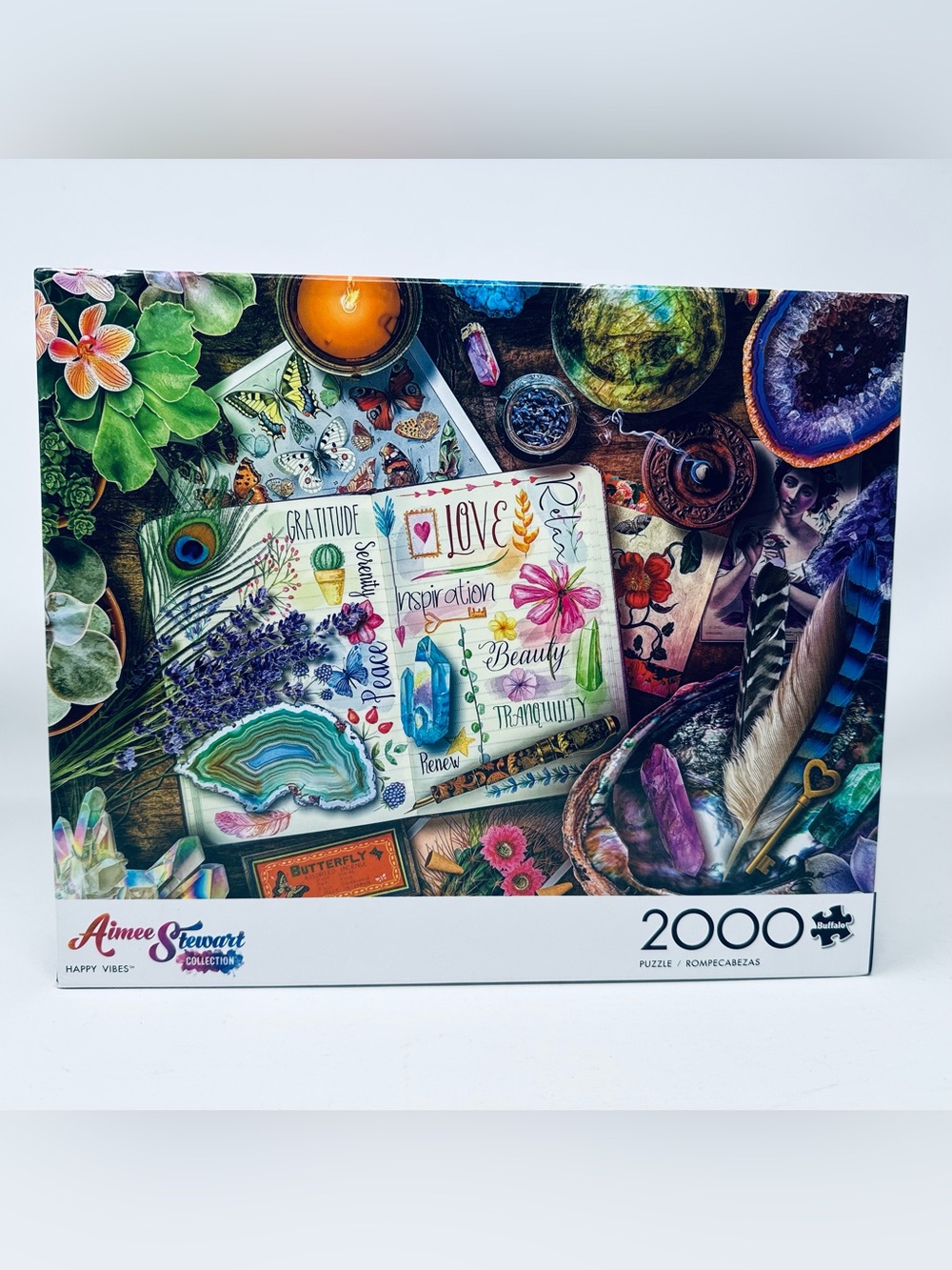 Aimee Stewart 2000-Piece Botanical & Crystals Jigsaw Puzzle - Multicolor